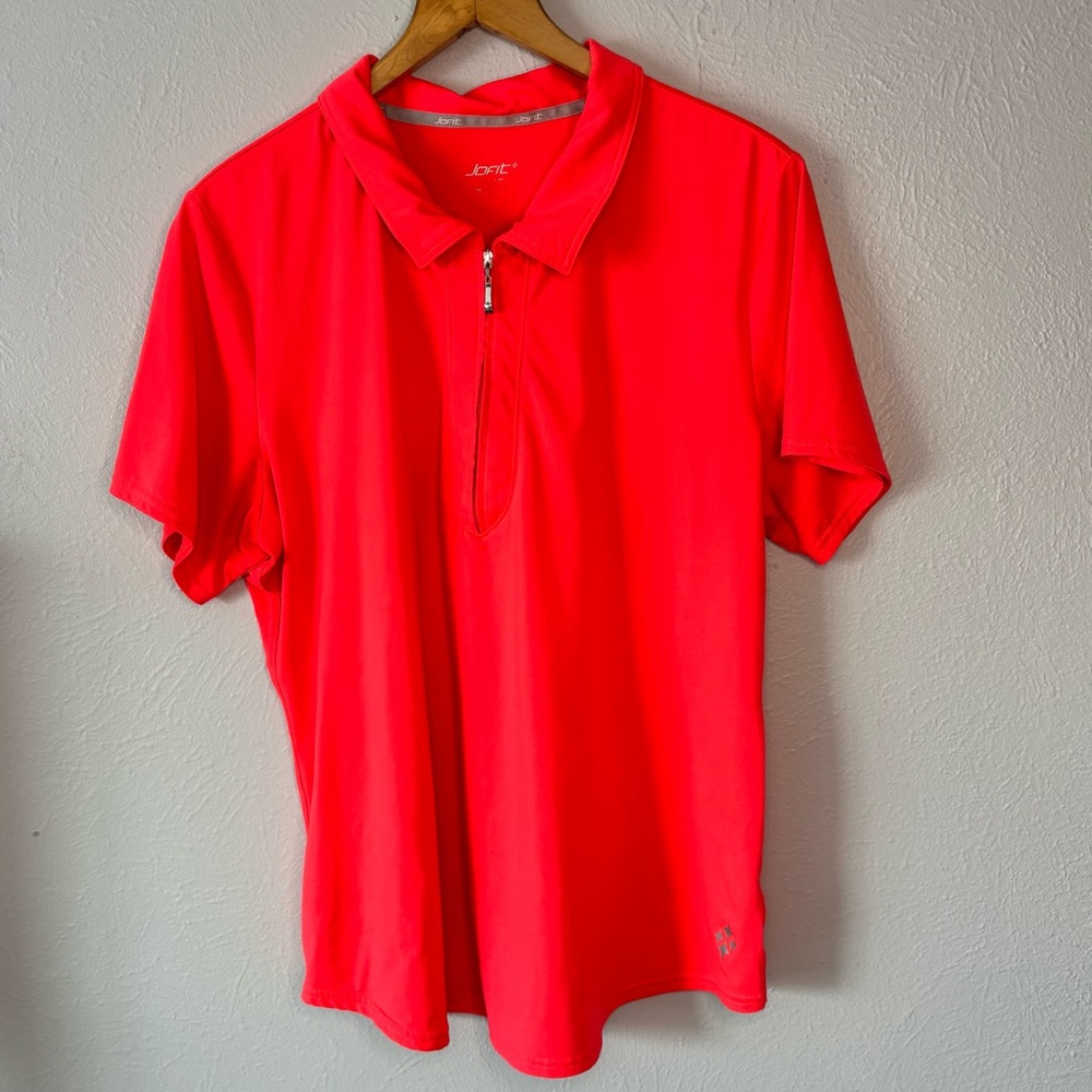 Jofit Bright Red Women's Polo Shirt Size XXL